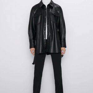 BRAND NEW ZARA FAUX LEATHER JACKET
